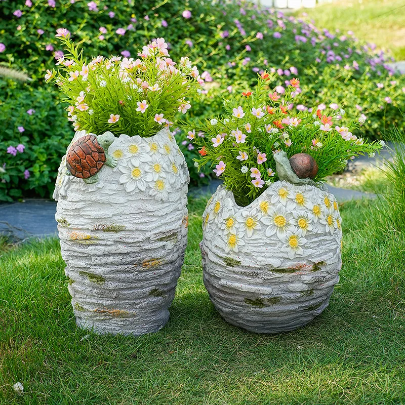 

DSA garden villa outdoor courtyard lawn landscaping tea room decoration balcony arrangement flower pot gardening ornament