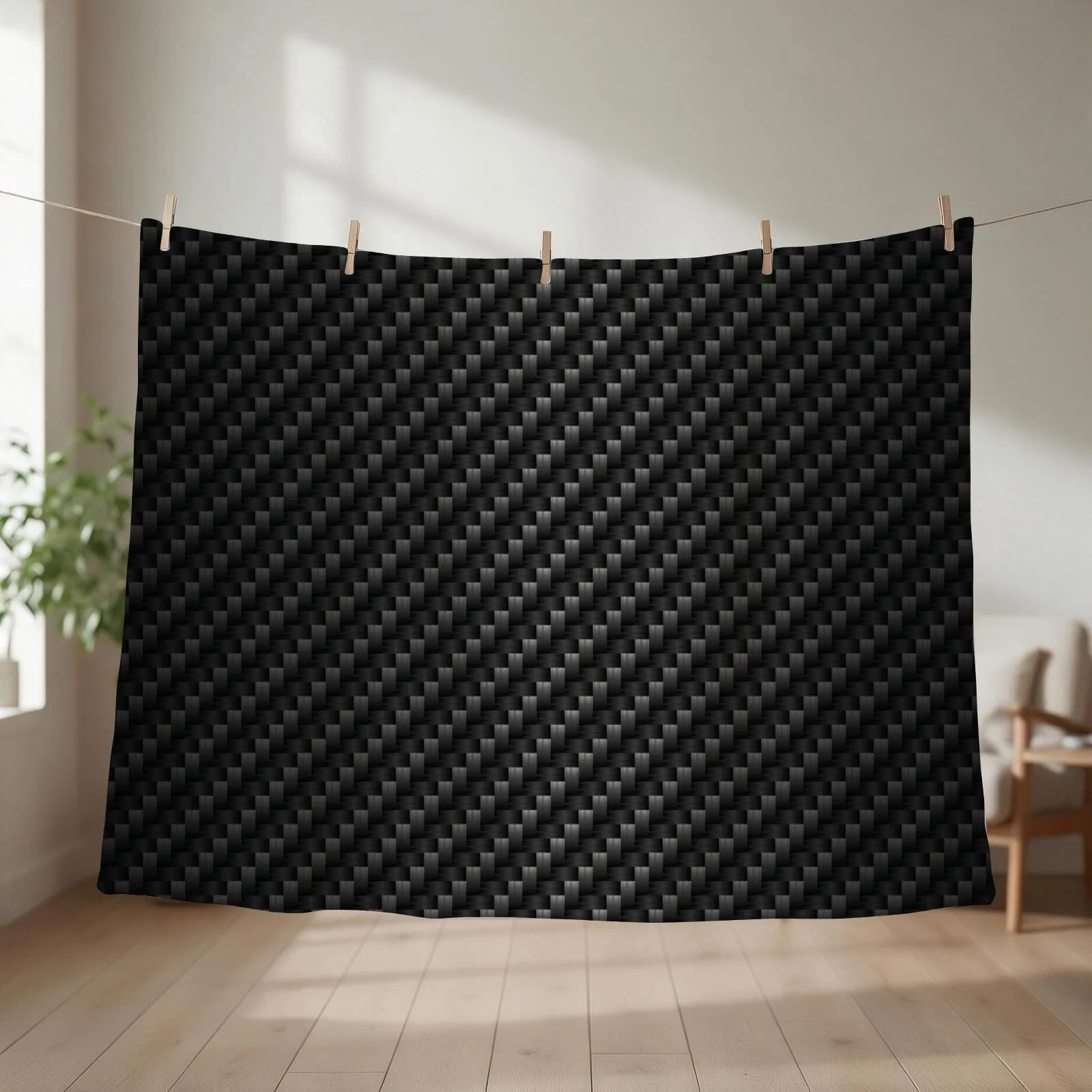 Carbon Fibre Throw Blanket couch cozy soft plush fuzzy picnic outdoor blanket