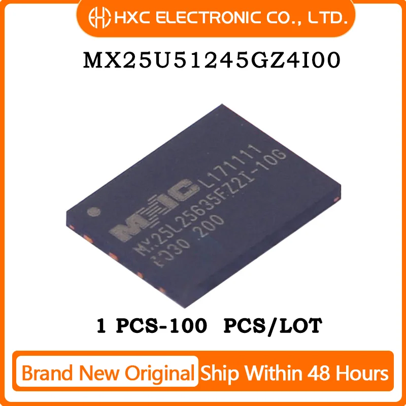 

100% New MX25U51245GZ4I00 QFN-8