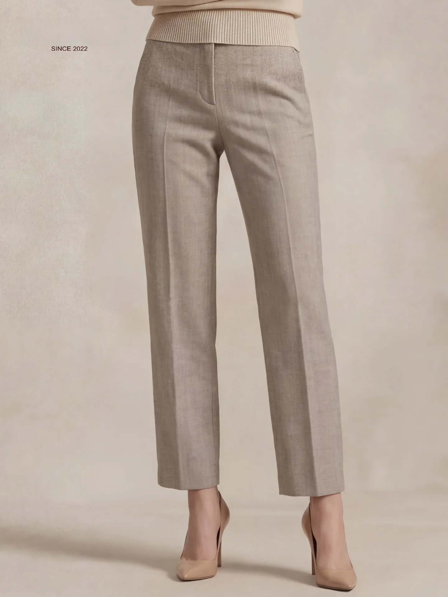 

VER TOW Fce-Like Mist Coffee Wool Straight Leg Pants 2025 New Sle Commute Slimming Suit Long Pants Women's Faion