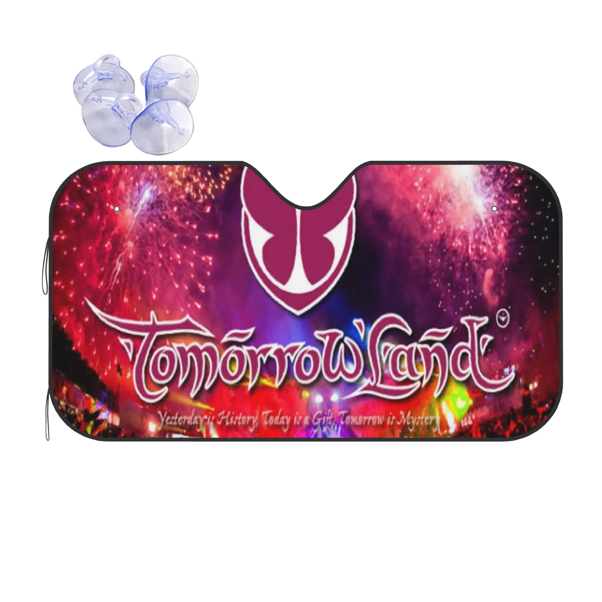 Tomorrowland Electronic Dance Festival Car Front Windshield Sun Visor Heat Insulation  UV Protection Aluminum Foil Auto Visor
