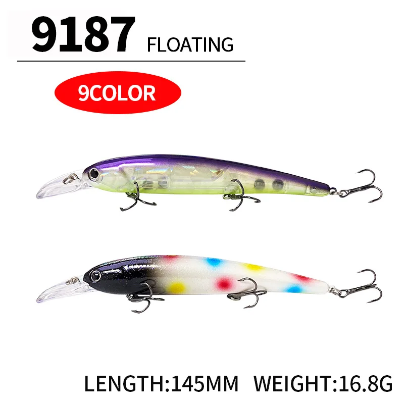 1 Pcs Floating Sea Fishing Minoan Lure 145mm 16.8g Pitch Bass Bionic Lure