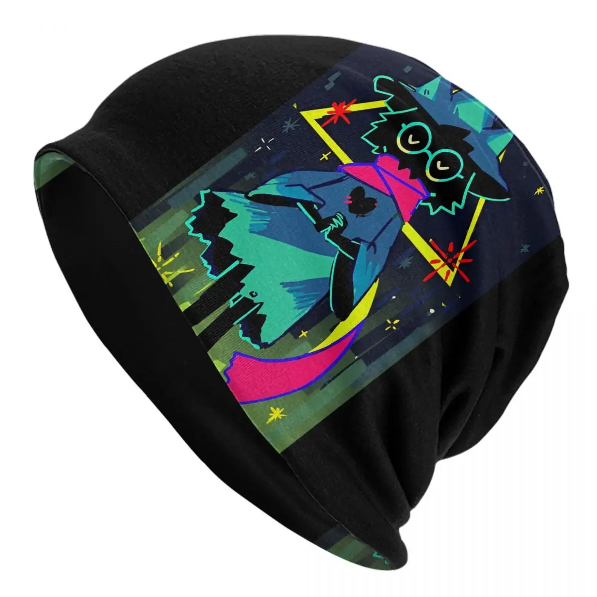 Deltarune Ralsei Skullies Beanies Hats Role-Playing Goth Unisex Street Caps Warm Head Wrap Bonnet