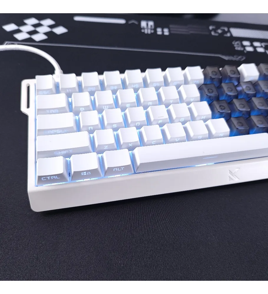 Black and white side engraved love keycap for EZ63 steps from Ace68 to X87 Mage made68 tarantula