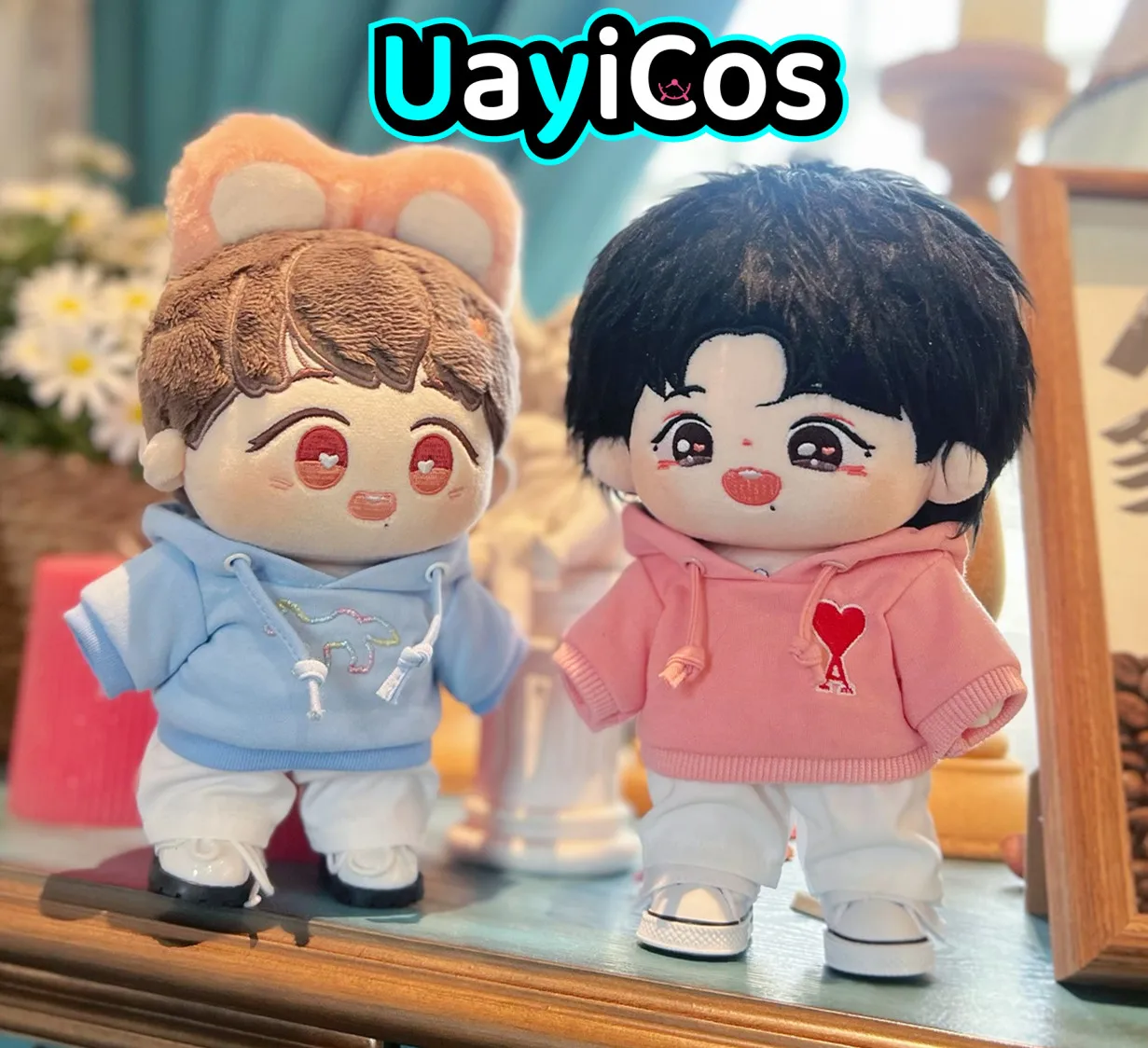 Idol Star Wang Yibo Xiao Zhan Pink Blue Candy Fashion Costume Suit For Plushie Plush Doll Clothes Clothing Accessories Anime To