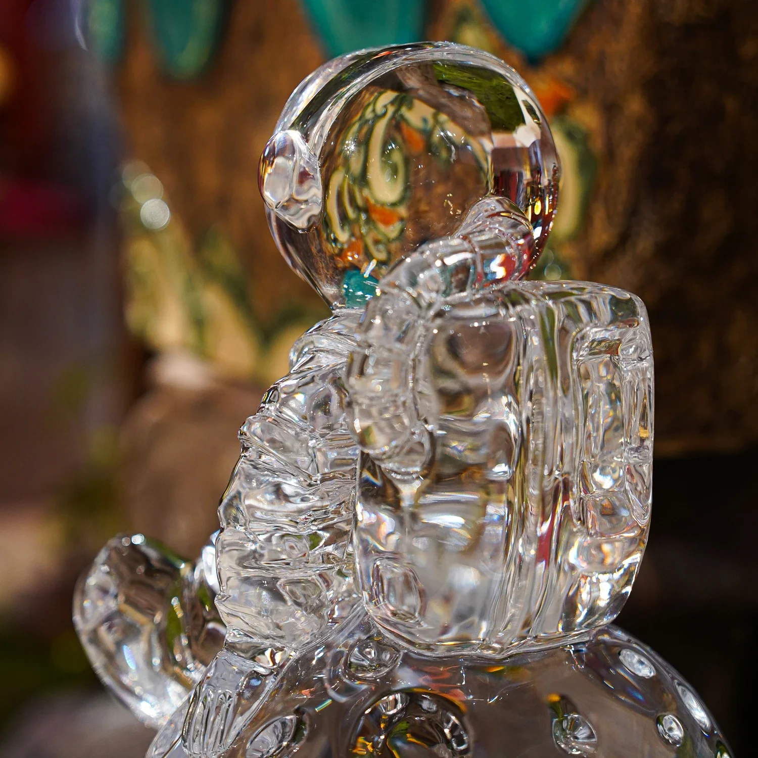 Platinum crystal astronaut sculpture decoration living room office ornament