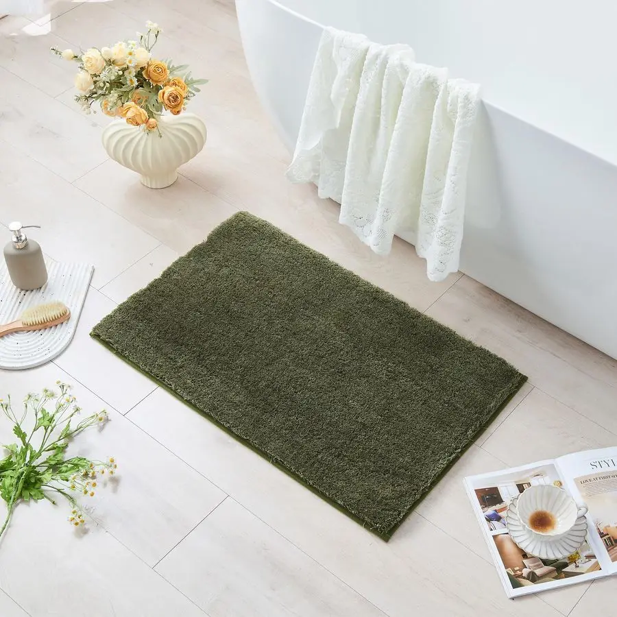 

Улучшенный пушистый коврик для ванной комнаты, нескользящий, 36 x 24 дюйма, супермягкий, быстросохнущий, плюшевый, машинная стирка.