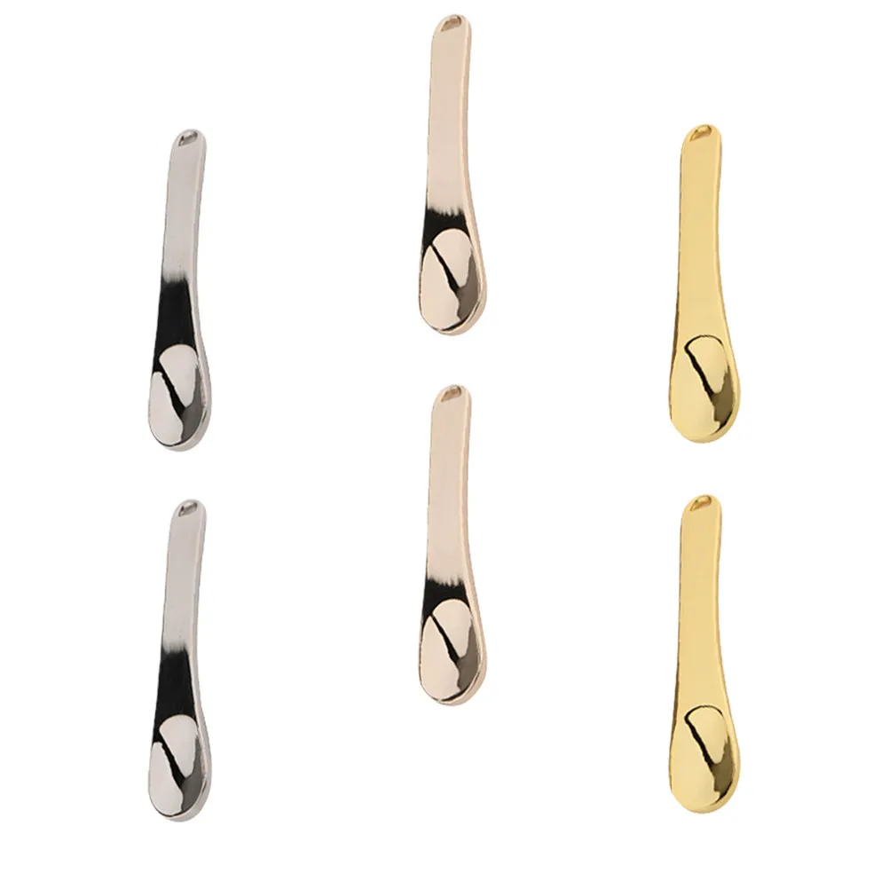 6Pcs Facial Mask Spoon Zinc Alloy Makeup Spoon Eye Cream Scoop Face Cream Scoop Lightweight Portable Skincare Tool