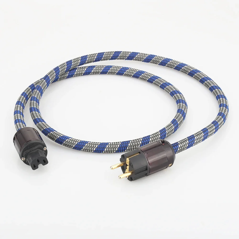 

Audiocrast P103+DW34 HI-End Silver Plated EU schuko Mains AC Power Cable Cord Audiophile HIFI