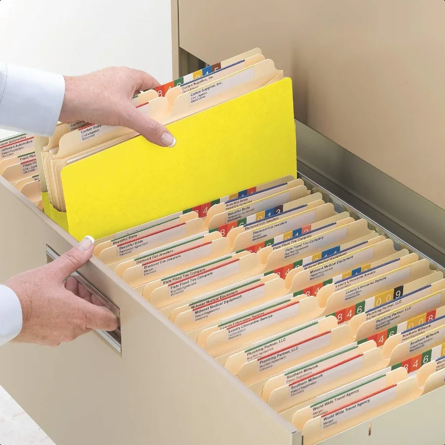 جيب حرف مستقيم 5.75 بوصة توسيع أصفر 10 لكل صندوق 73243