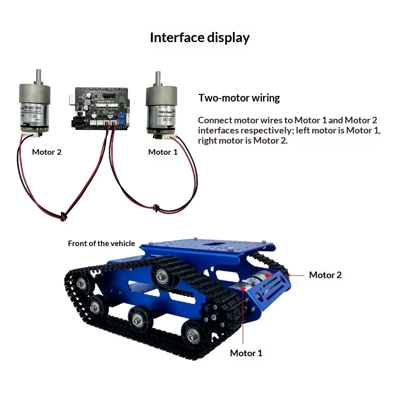 Chassi do tanque de absorção de choque de esteira rolante TS100, 25 motores/alças/controle de APP móvel, código aberto