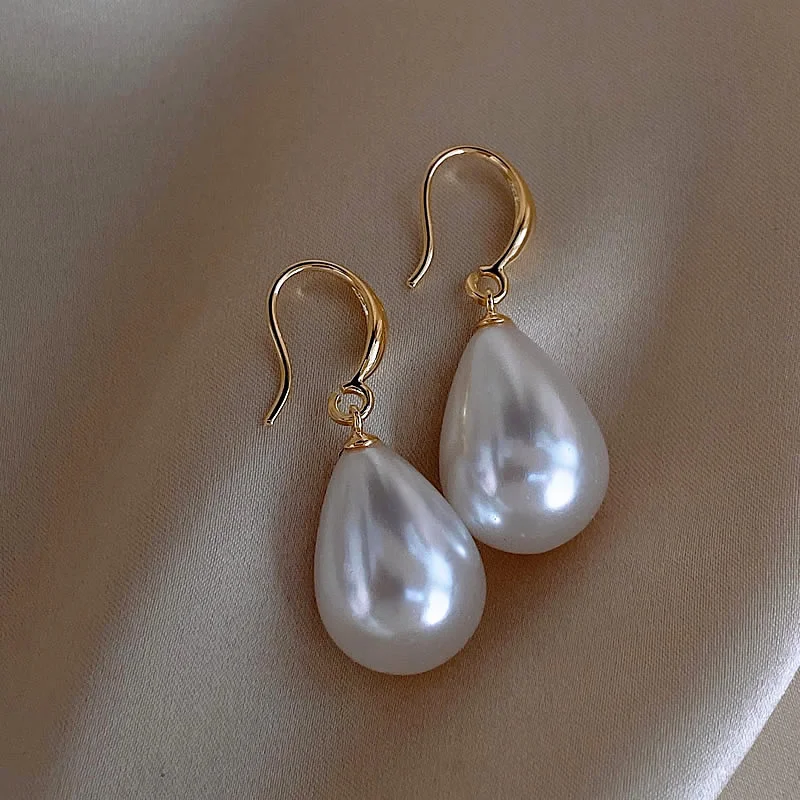 Korean Simulation Pearl Earrings Elegant Water Drop Earring for Women Girls Fashion Wedding Party Jewelry Gifts