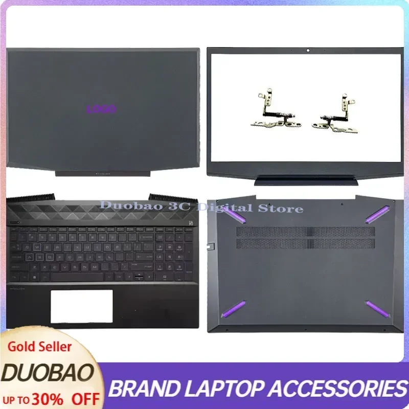 

For HP Pavilion 15-CX TPN-C133 Palmrest Hinges LCD Back Cover Front Bezel Bottom Case Repair Replace purple