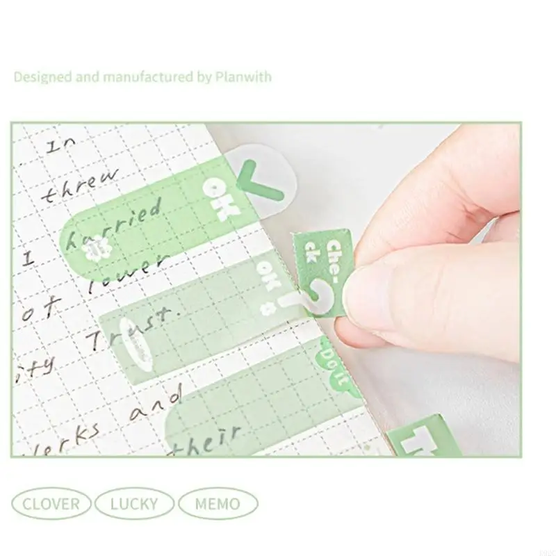 120Pcs 1x1.7Inch Sticky Notes Page Marker Bookmarks Writable Label Strips K92C