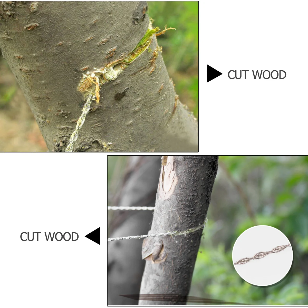 

4pcs Rope Stainless Steel Wire Outdoor Gear Camping Hiking Tools Compact Survival Chain Portable Survival Supplies