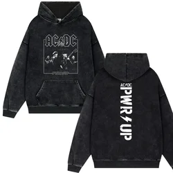 2024 AC PWRDUP Live DC Vintage Washed Hoodie Harajuku  Pullover Hip Hop Loose Men Top Men Women Male Fashion Oversized Clothes