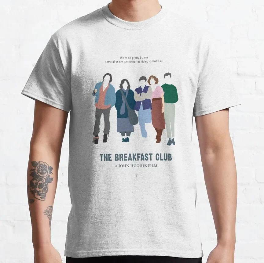 الإفطار نادي كلاسيكي تي شيرت مخصص الكبار في سن المراهقة للجنسين الطباعة الرقمية تي شيرت مضحك الفن الشارع الشهير الكرتون المحملة Xs-5Xl