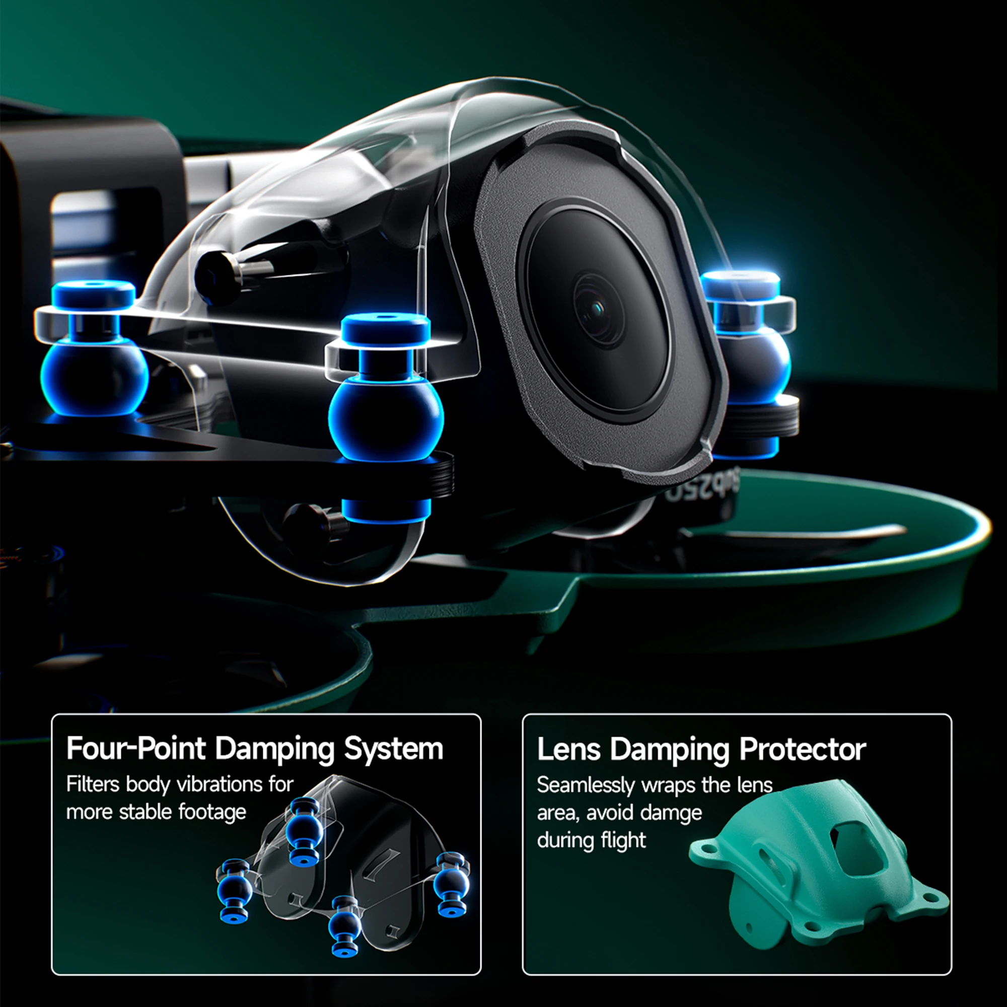 Sub250 DollyFly16 O4 에어 유닛 프로 /WTFPV 1.6인치 2S 시네후프 4K FPV 1103 14000KV 모터 쿼드콥터 프리스타일 드론