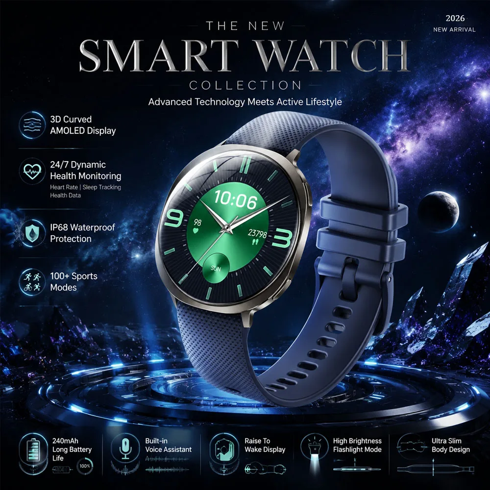 New New  Round Curved Screen M301 Smart Watch Flashlight Health Tracking Fitness Sports Modes IP68 Waterproof Smartwatch Men Women - Aliexpress Deal