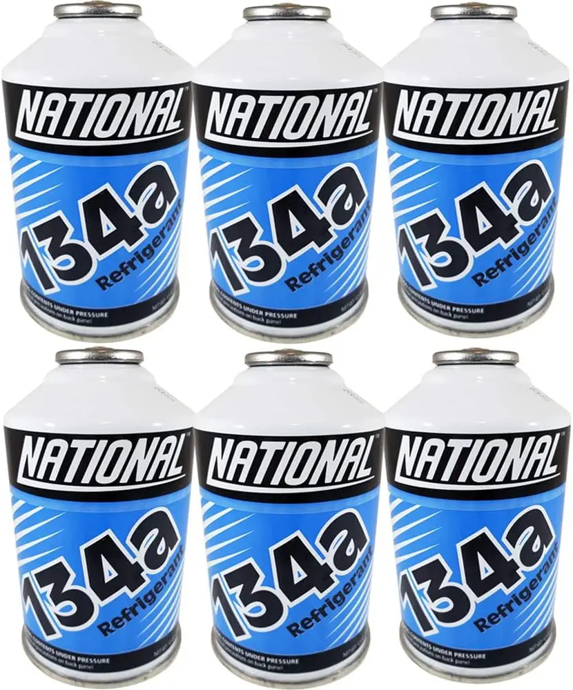 Pack of 6 Self-Sealing Container for MVAC use in a 12-Ounce National Refrigerant R134a