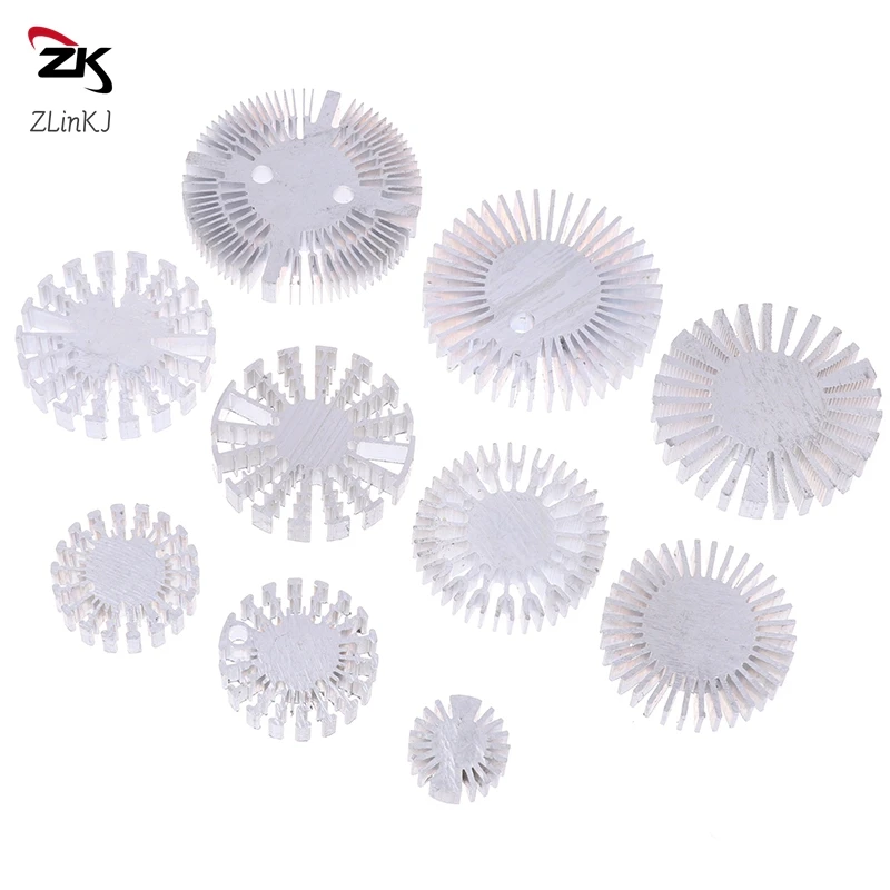 COB Radiator Diameter 25/37.5/40/48/50/53/60/65/67MM High Power Led Heatsink Sunflower Solid Radiator Round Alloy Aluminum