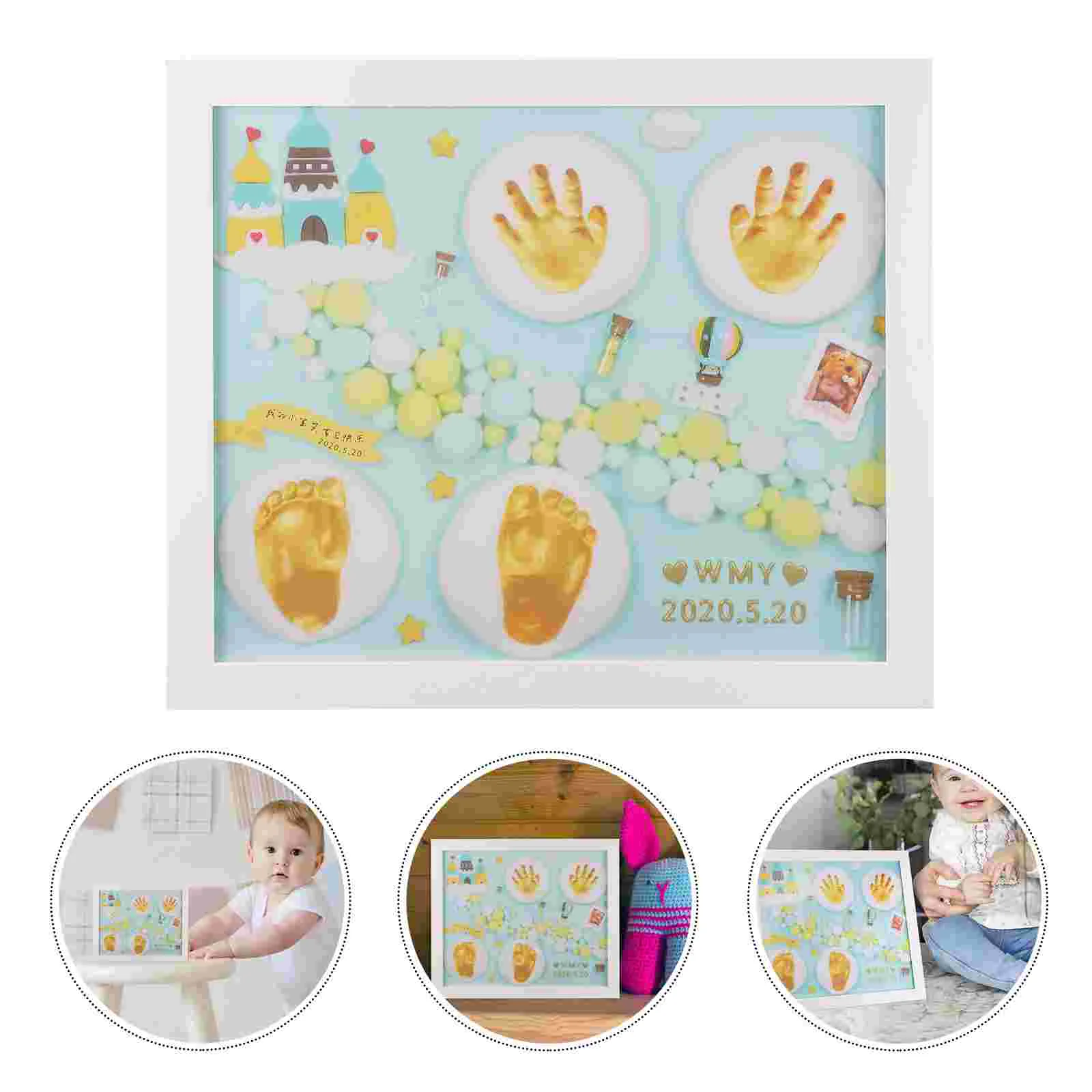 Foot Inkpad Prints Casting Footprint Baby Hand Infant Handprint Stamp