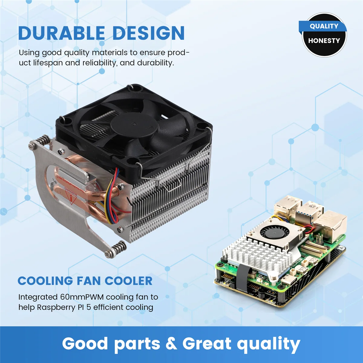 Ventilateur de refroidissement PWM en cuivre, tour de caloduc, pour Raspberry Pi5/5B Argon THRML