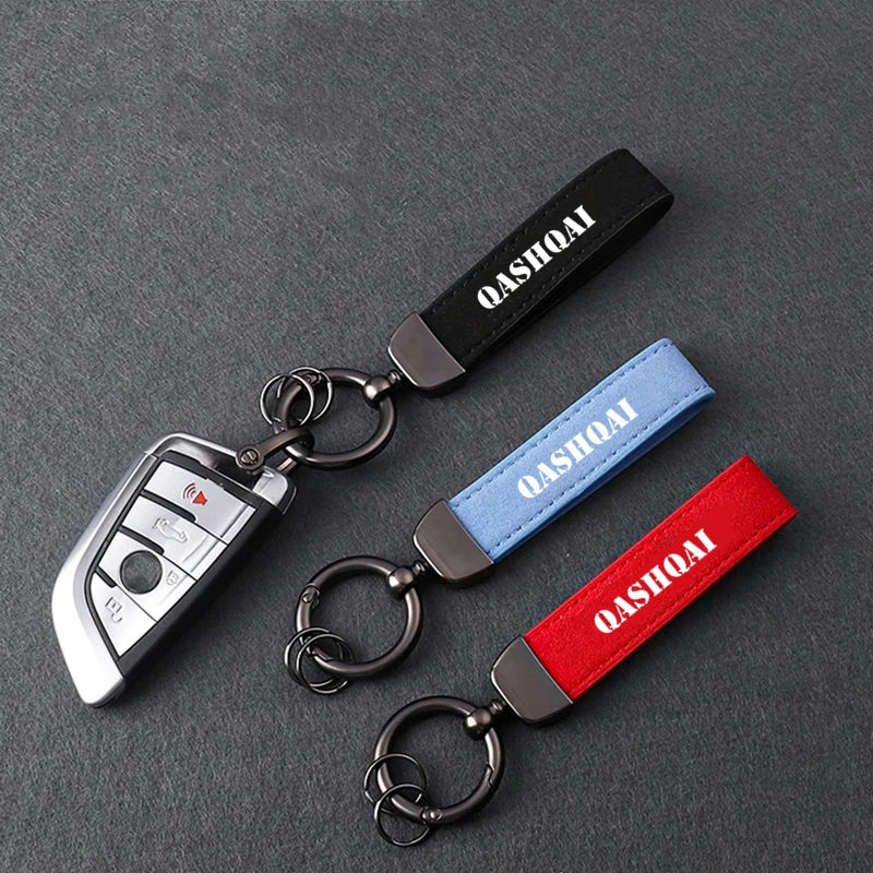 Anti-Lost Leather Car Keyring Auto Vehicle KeyChain For Nissan Qashqai J10 J11 2021 2020 2019 2018- 2011 2010 2009 2008 2007