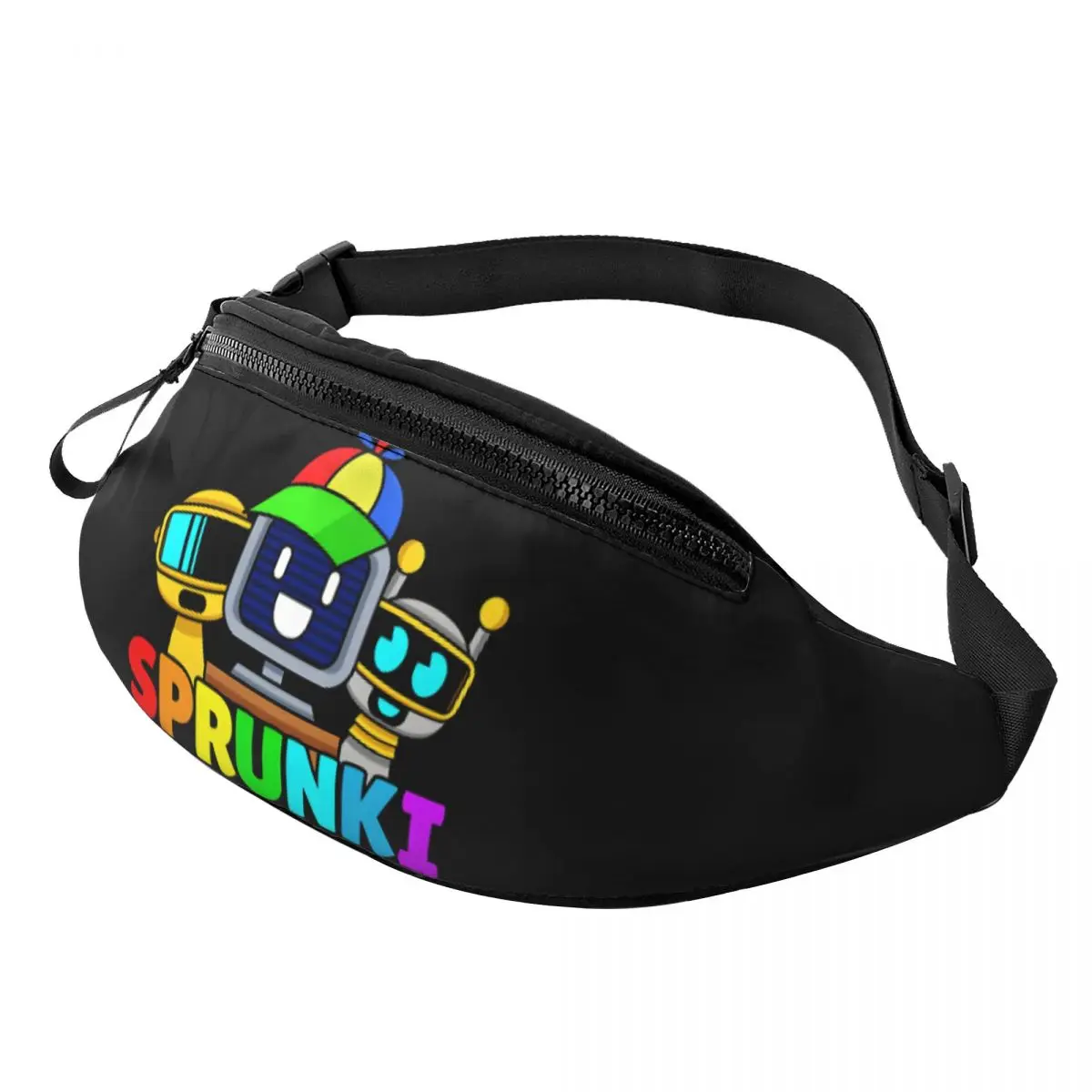 

Custom Sprunki Fanny Pack for Women Men Fashion Music Game Crossbody Waist Bag Cycling Camping Phone Money Pouch