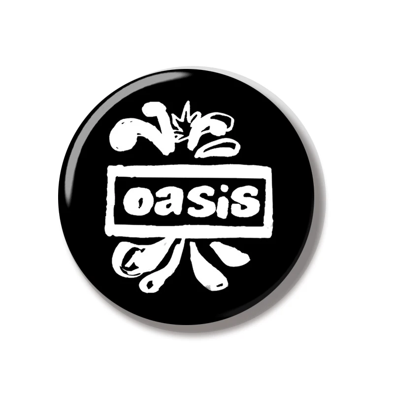 44MM Oasis Band Album Logo Pin Soft Button Pin Jewelry Creative Badge Cartoon Brooch Lapel Pin Bag Backpack Hat Decoration