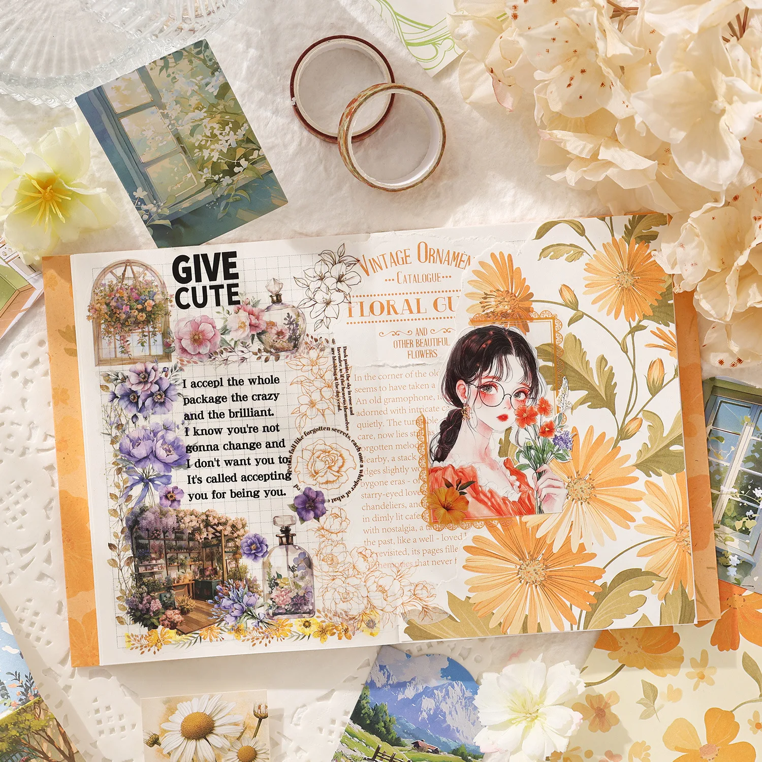 مجموعة غلاف فني جديدة عالية القيمة صندوق بحر من الزهور مثل سلسلة المد الإبداعية دفتر هدية صندوق هدايا تذكارية للطلاب