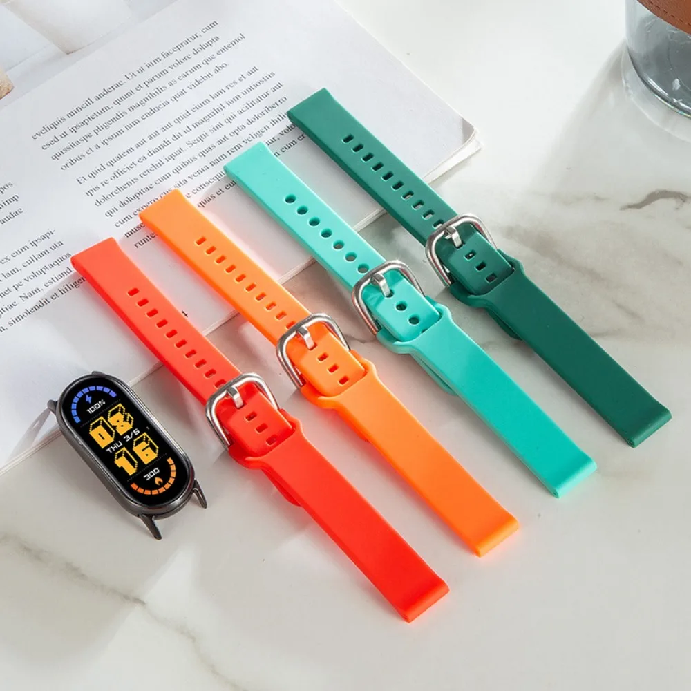 소프트 교체 실리콘 스트랩 시계 스마트 손목 밴드, 미 밴드 8 용 액세서리