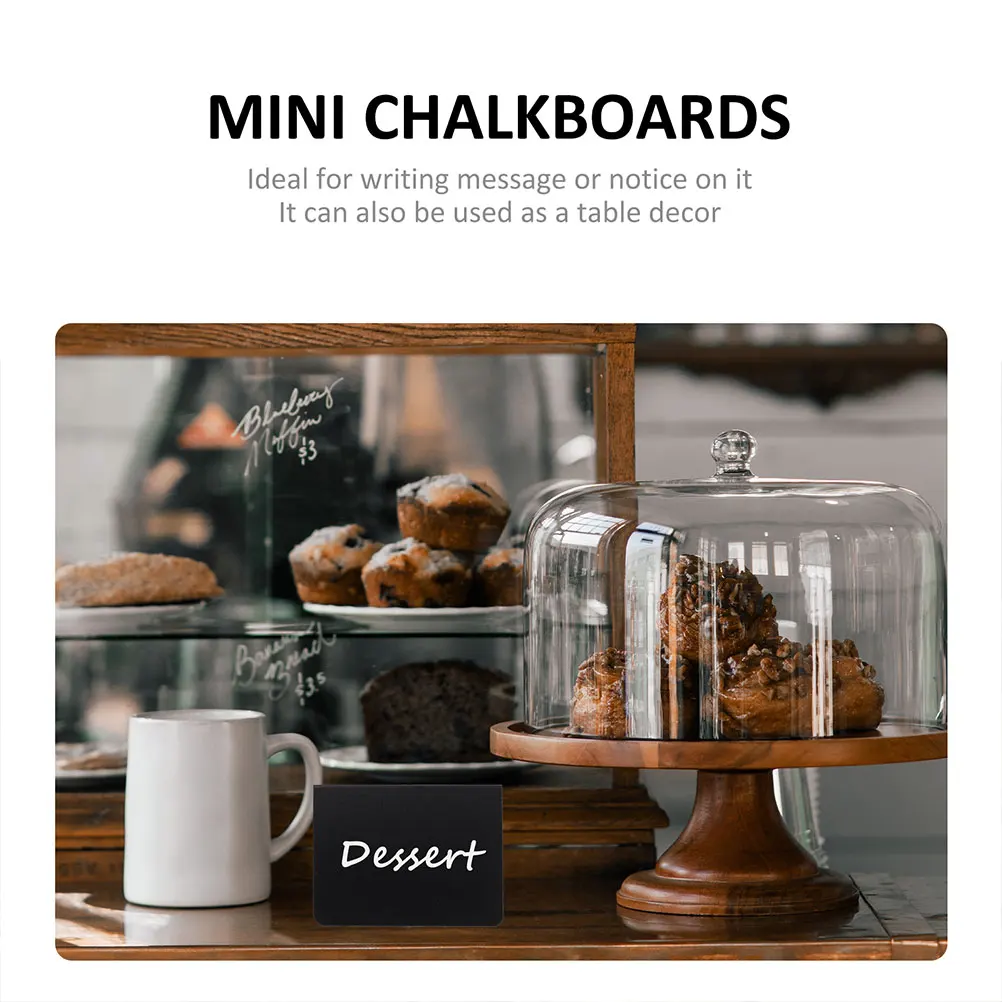 

12 Pcs Blackboard Price Tag Kitchen Notes Chalk Boards with Stands Erasable Tags Mini Signs Banquet