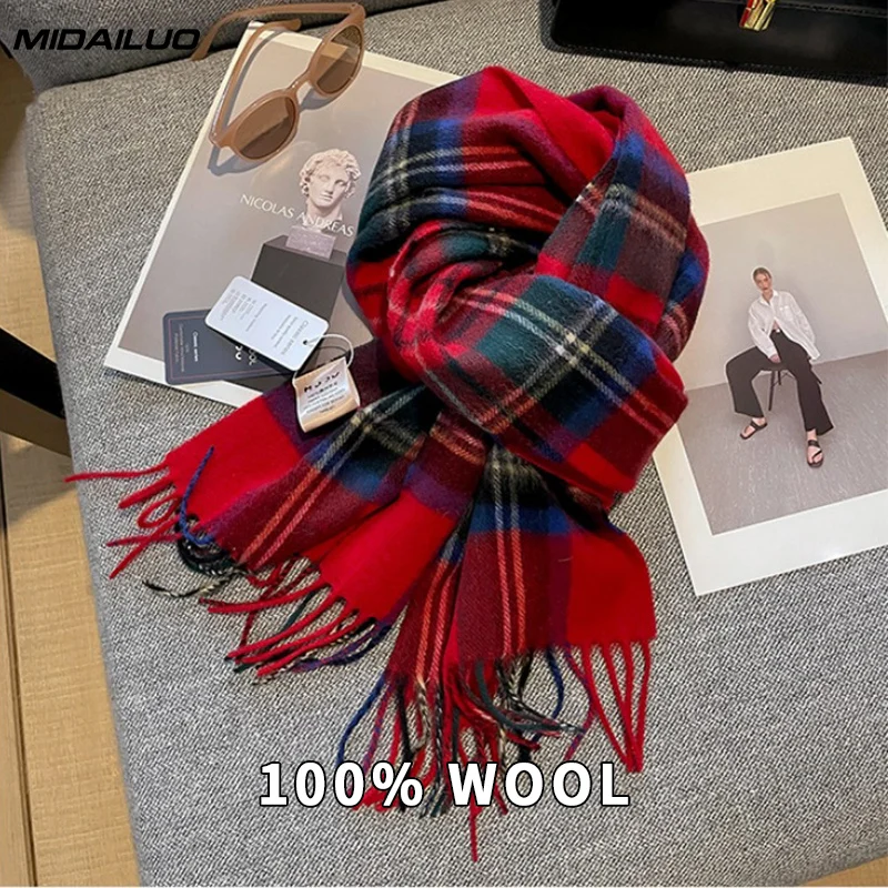 

Элегантный зимний шарф из 100% шерсти, ветрозащитный, теплый, многофункциональный, модный для активного отдыха и одежды для отдыха