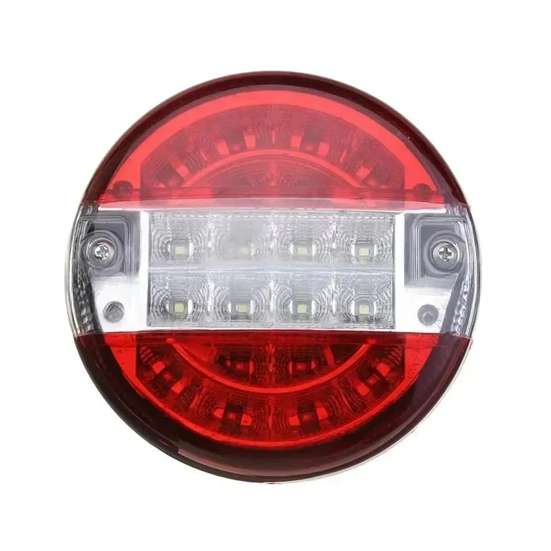 

Poer 4/2PCS 10-30V 20 LED Truck Lorry Van Trailer 3 Function Round Car Rear Tail Light Brake Stop Turn Signal Lamp Hamburger