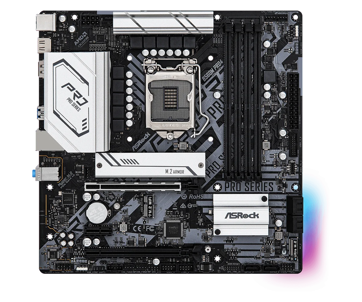 ASRock B560M PRO4 Motherboard support i5-11600K i9-10900F i5-10400F G6605 i5-11400F cpu LGA 1200 Intel B560 DDR3 M.2 Micro ATX