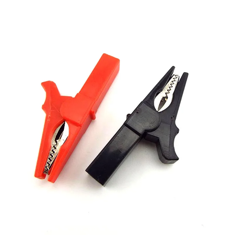 

Battery Test Clip 55MM 20A Insulated Alligator Clip to 4mm Banana Plug for Multimeter Pen Cable Probes Crocodile Clip