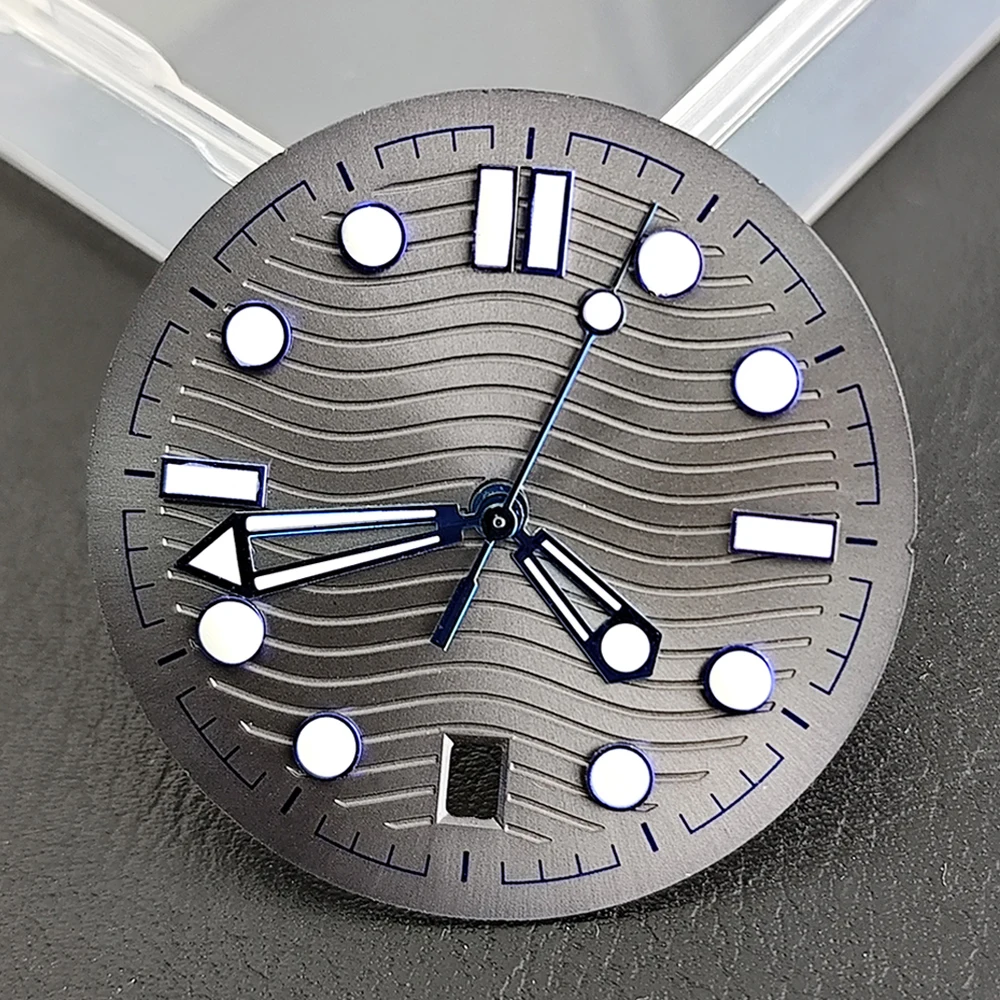 31,7mm 6-Uhr-Zifferblatt Passend für NH35 Uhrwerk Zubehör Ersatz für Uhren Herren Grün Leuchtende NH35 Zeiger Mechanisches Uhrenteil – Detail 6