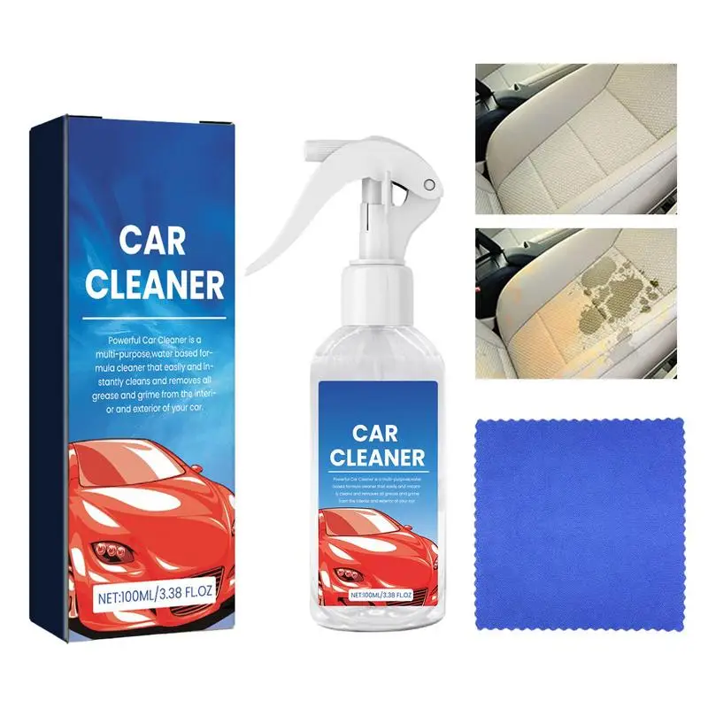 

Car Leather Seat Cleaner Spray 100ml Car Interior Spray Car Interior Detergent Automotive Interior Seat Cleaner Car Interior