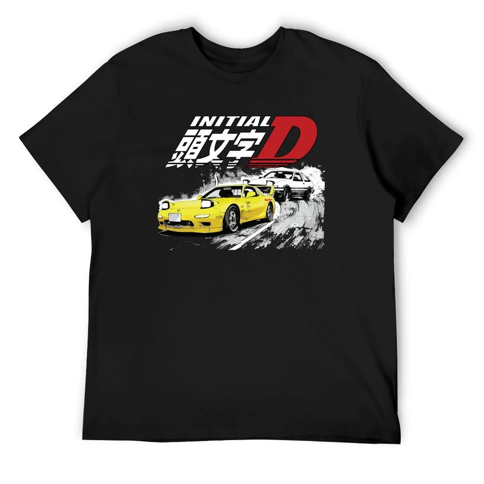 Initial D FD RX7 Stage 1 Drifting - Keisuke Takahashi's RedSuns vs takumi 86 T-Shirt anime figures customs funny t shirts men