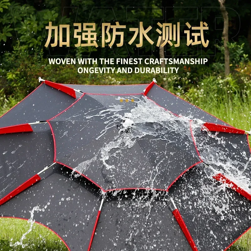 2.0-2.4M Parasol Beach Umbrella Outdoor Camping Use Detachable Adjustment Direction Sun Shade Rainproof Patio Fishing Umbrellas