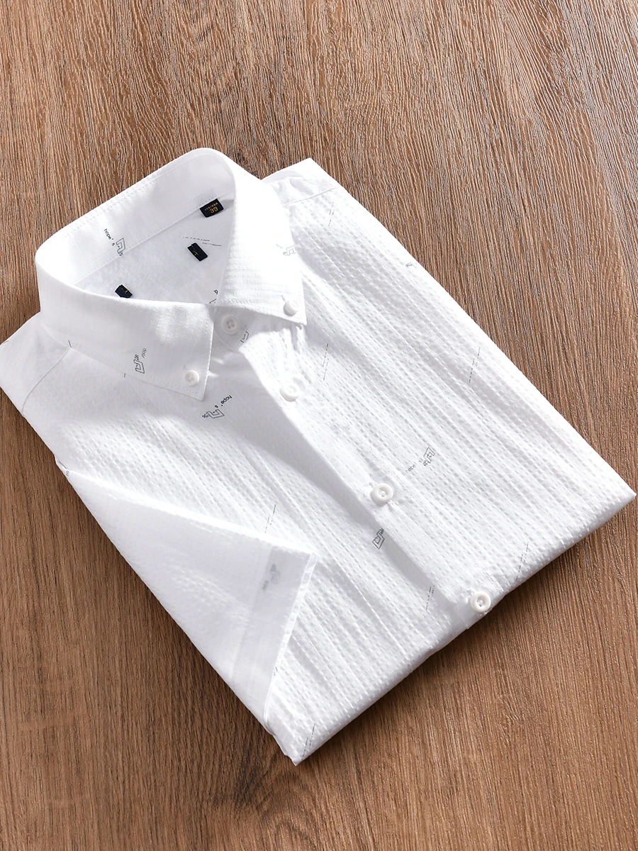 

Men's Casual Short Sleeve Shirt Summer Fashion White Breathable Standard Fit Youth Urban Style Short Sleeve T-Shirt
