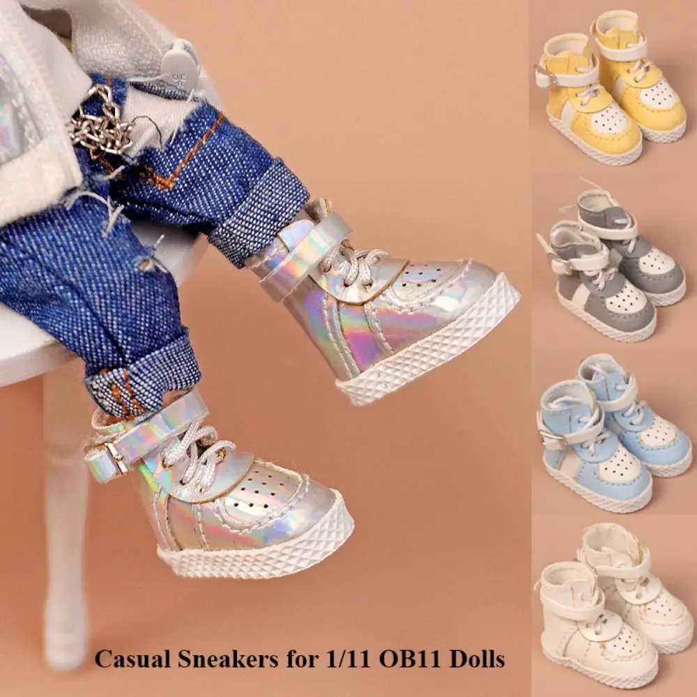 PU Pop Sportschoenen Mode Geschikt Mode Sneakers 5 Kleuren DIY Pop Speelgoed Voor 1/11 OB11 Poppen/voor 1/12 BJD Poppen