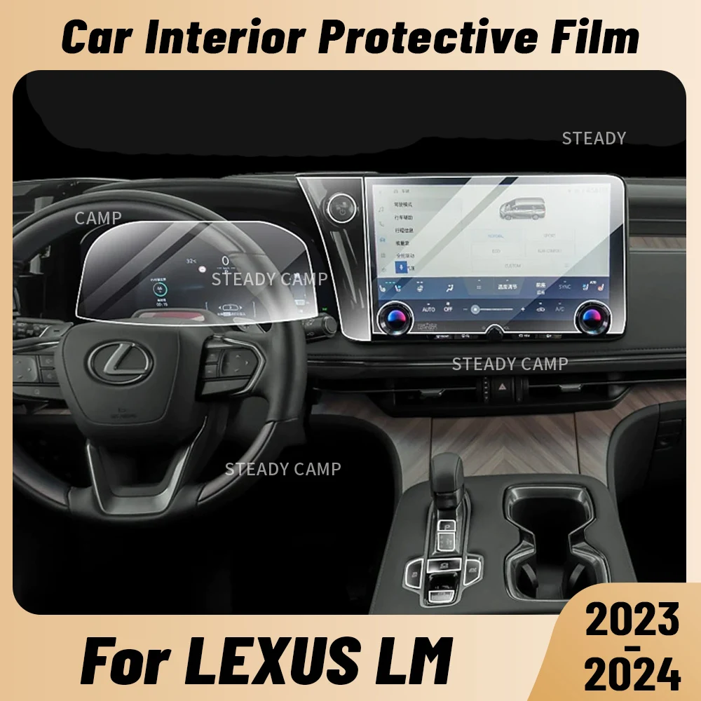 Anti-scratch Car Interior Center Console Media Dashboard Navigation TPU Protector Film For LEXUS LM 2023 2024 Sticker