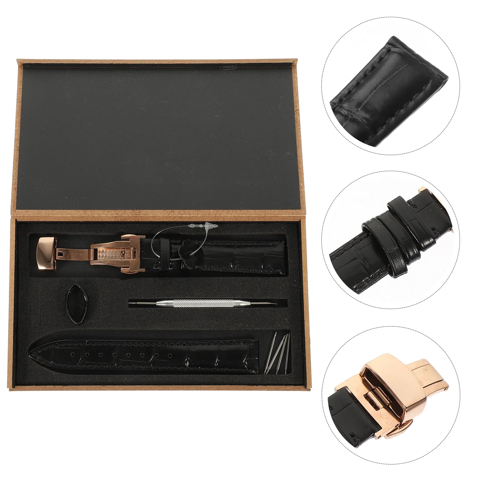 

Top Layer Cowhide Watch Band 18mm Quick Release Strap Adjustable for Men Comfortable Wear Watch Band Replacement Watchband