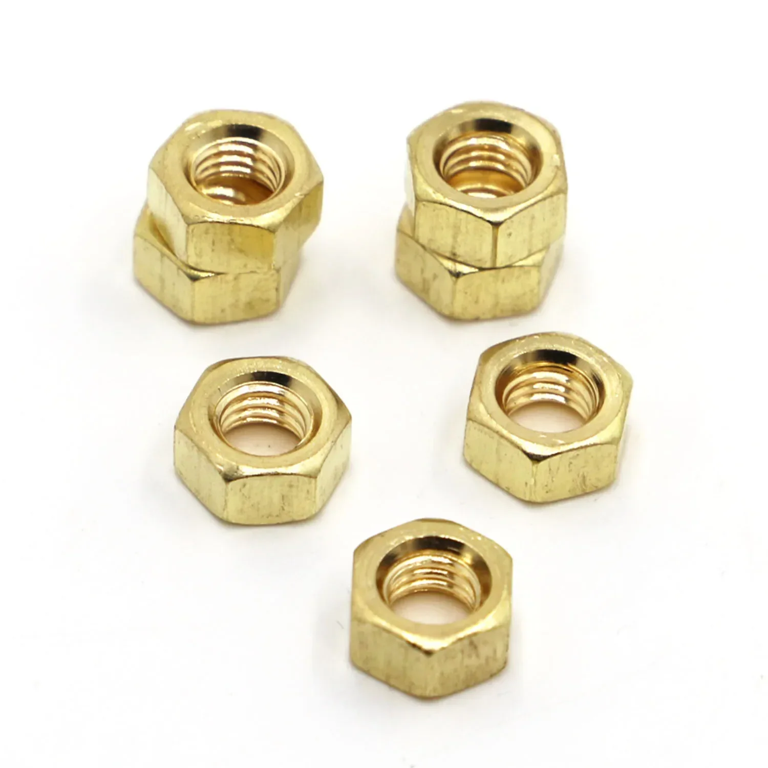 M1.6 M2 M2.5 M3 M4 M5 M6 M8 M10 M12 M14 M16 Vollmessing Sechskantmutter DIN934 – Detail 4