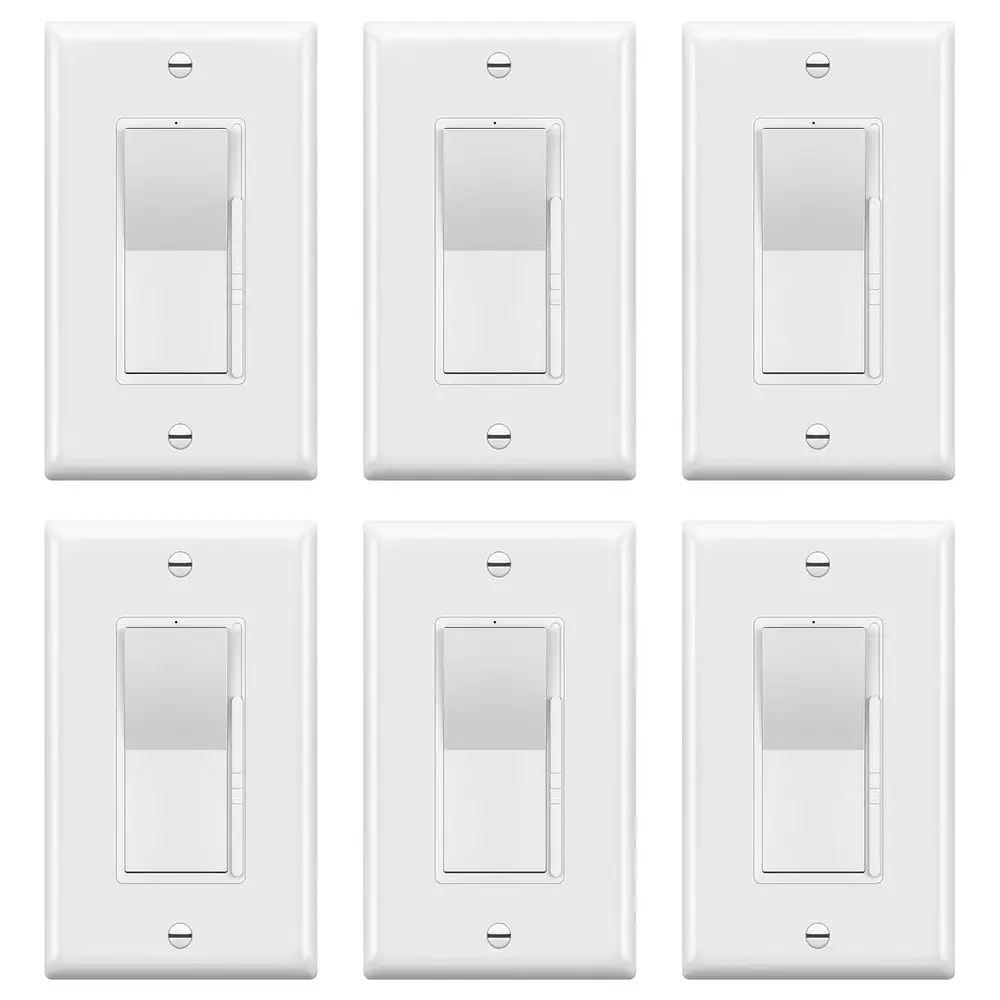 

Диммер для светильников, диммеры для светодиодных ламп или диммируемые светодиодные/галогенные светильники мощностью 300 Вт и 600 Вт, полный диапазон регулировки яркости, однополюсный/трехполюсный