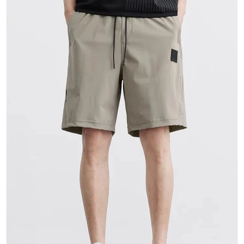 

Non-sensory Four-sided Elastic Ice Silk Cool-feeling Quick-drying Sports 5-point Shorts for Men Summer Thin 5-point Casual Pants