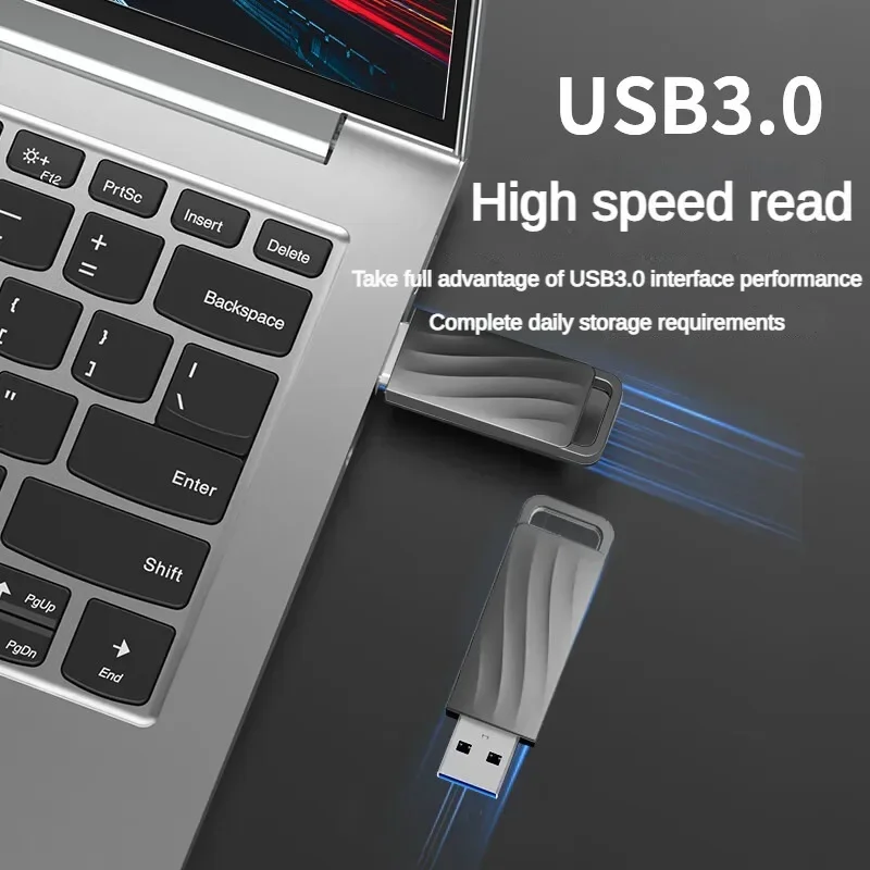 Lenovo-大容量USBフラッシュドライブ,金属,オフィスボード,高速読み取りおよび書き込み,256GB, USB 3.0,x3 lite