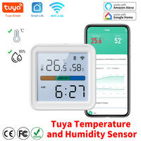 Tuya New WiFi Temperature Humidity Sensor Smart Life Backlight Hygrometer Thermometer Sensor Support Alexa Google Home Assistant